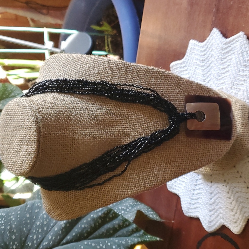 Statement Necklace by  Seed Bead/MOP/ Shell